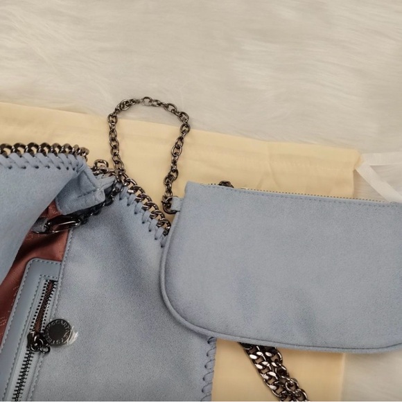 STELLA MCCARTNEY Falabella Shoulder Bag Metallic in light bule - Picture 8 of 14